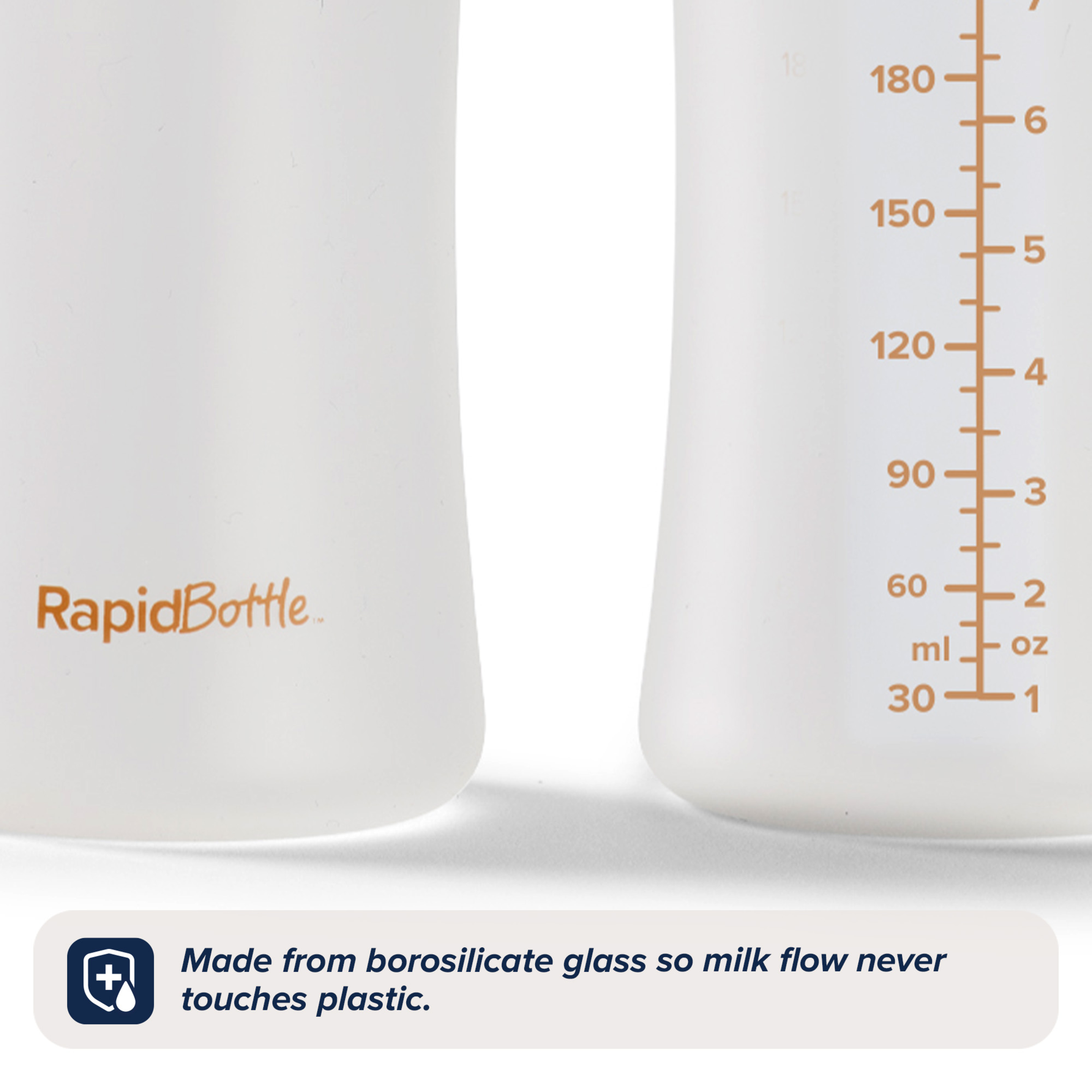 Nuby RapidBottle Glass Baby Bottle Pink 270ml