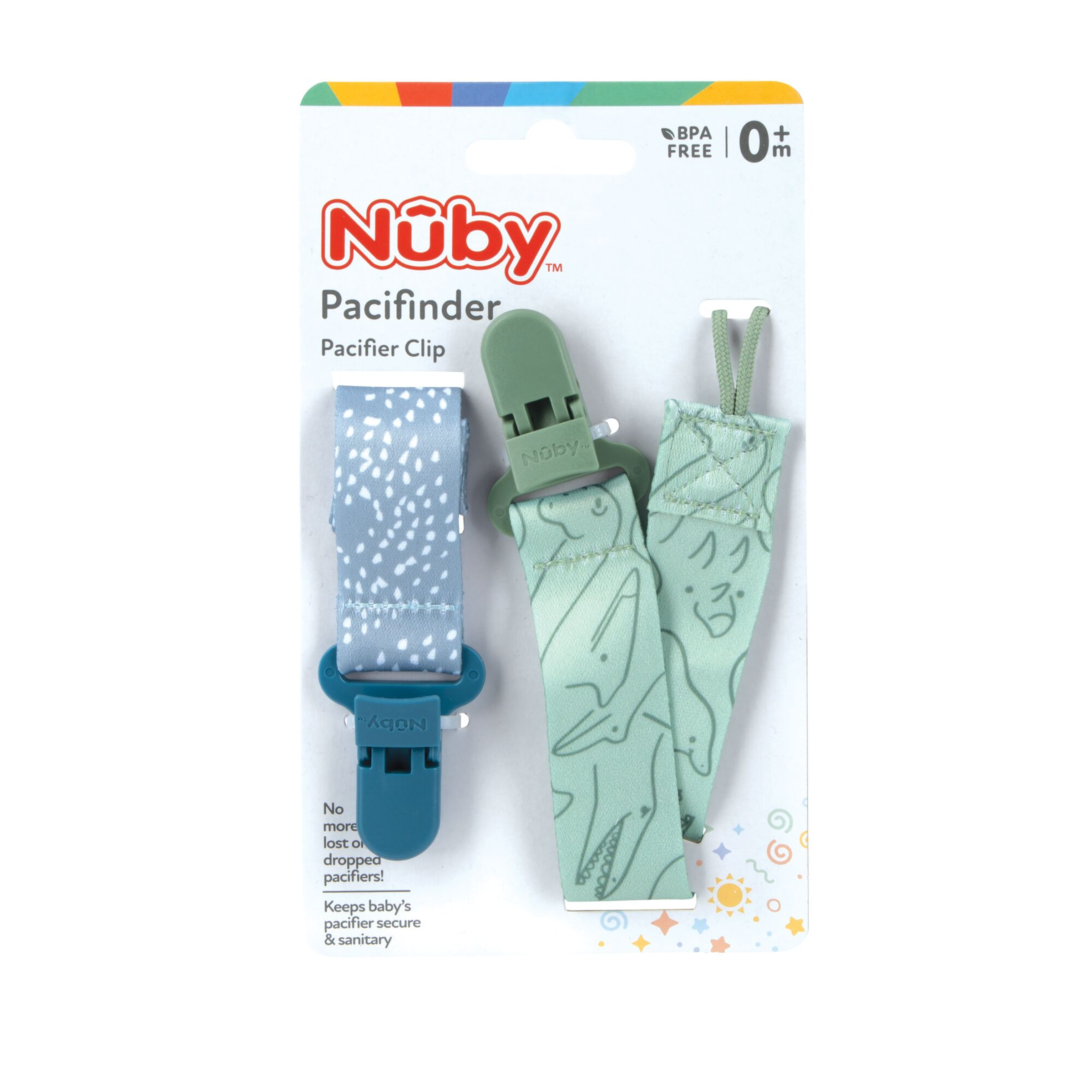 Nuby Printed Fabric Pacifinder Clip