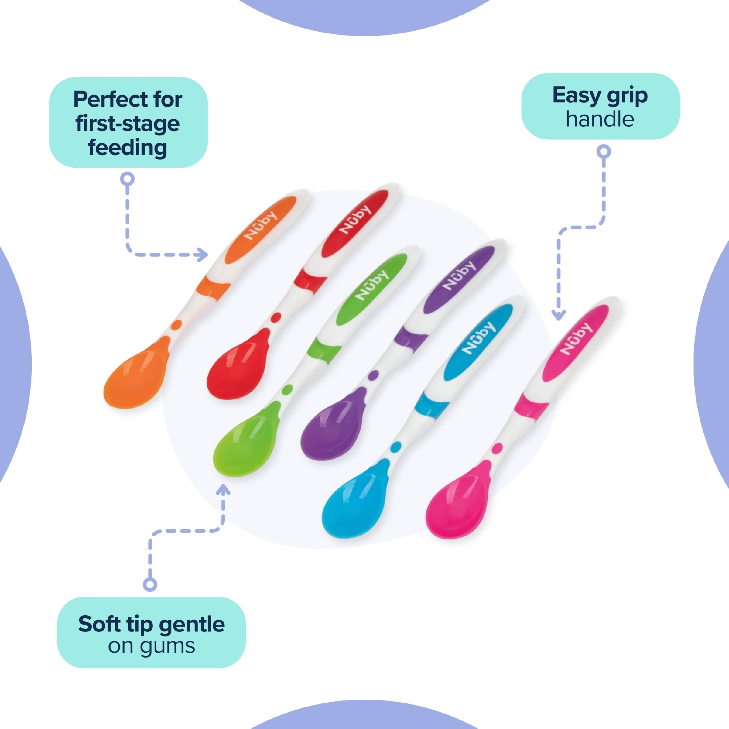 Nuby Feeding Spoons 6 Pack