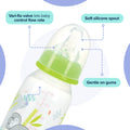 Nuby Printed Standard Neck Bottles with Vari Flow Teat 3 Pack 240ml