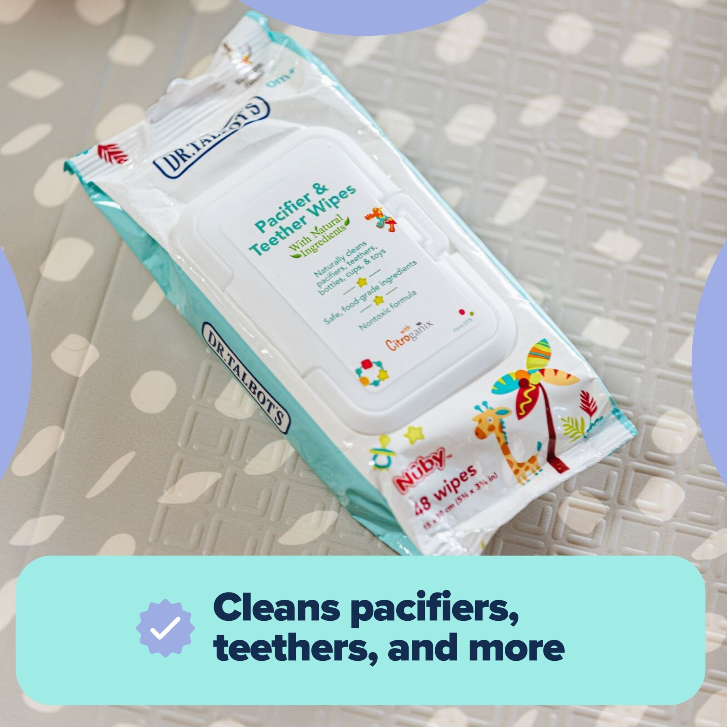 Nuby Citroganix Pacifier & Teether Wipes