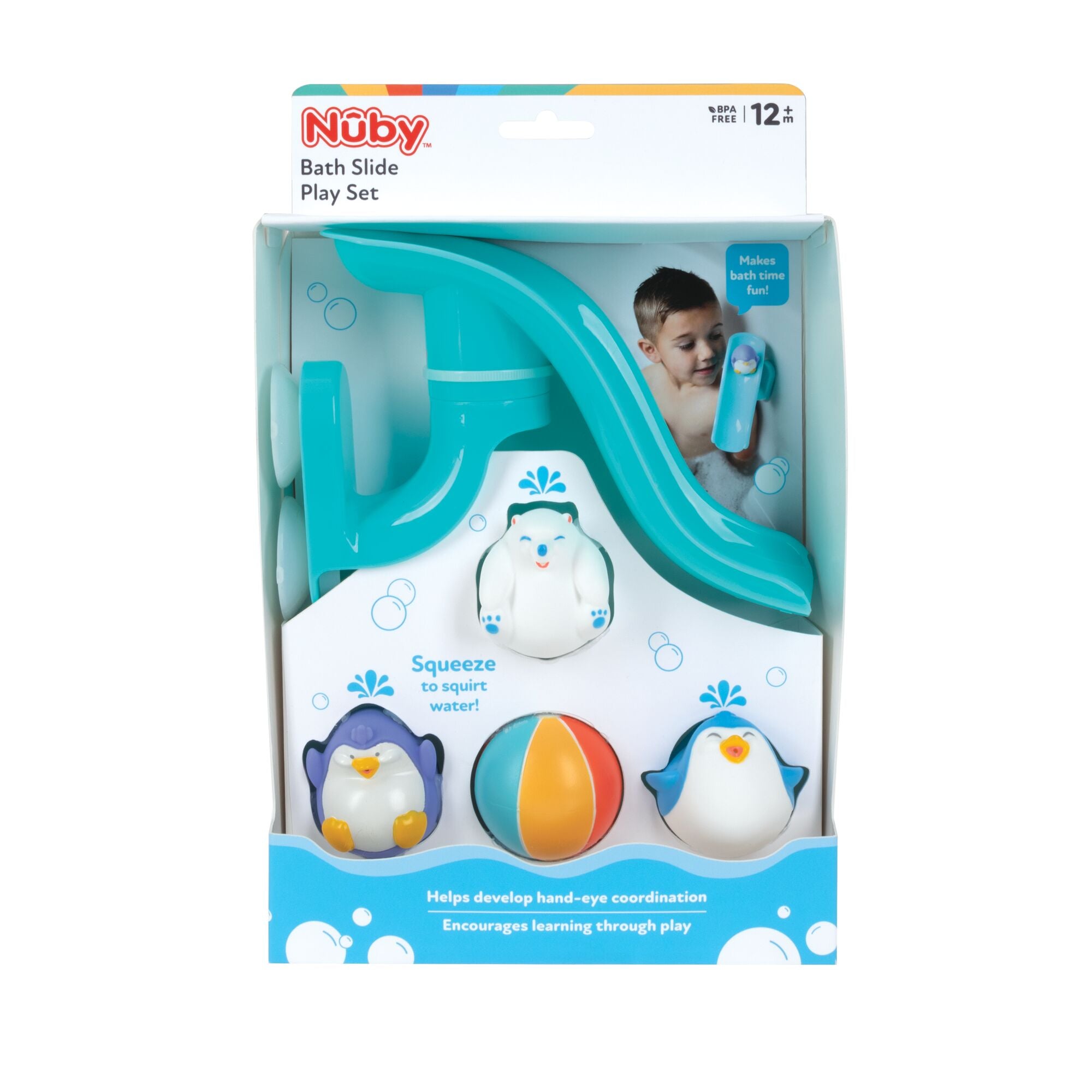 Nuby Splash N' Slide Penguin Bath Toy