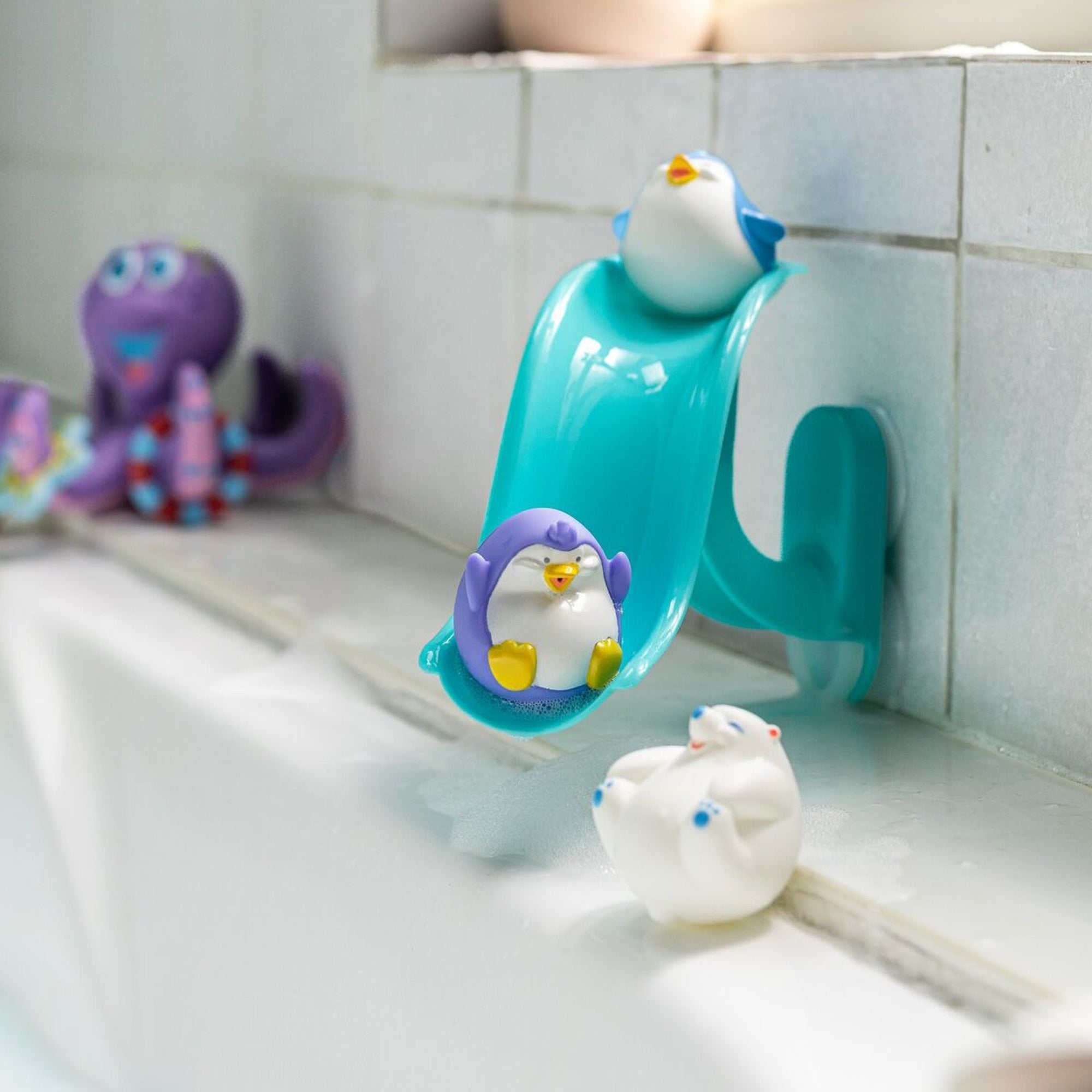 Nuby Splash N' Slide Penguin Bath Toy