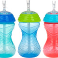 Clik-It Soft Flexi-Straw Gripper Cup Boy 3 Pack