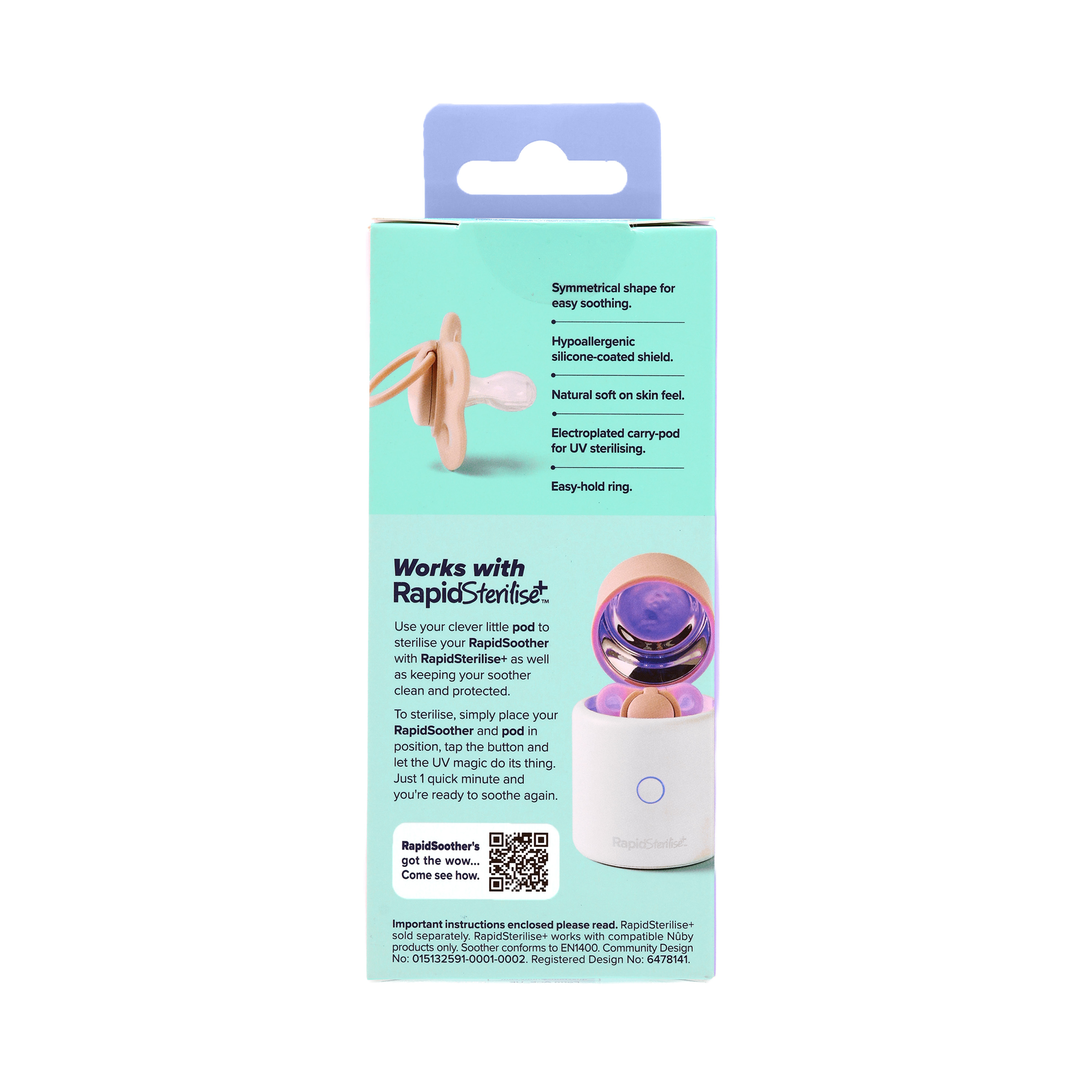 Nuby RapidSoother Dummies 0-6M, 2-Pack