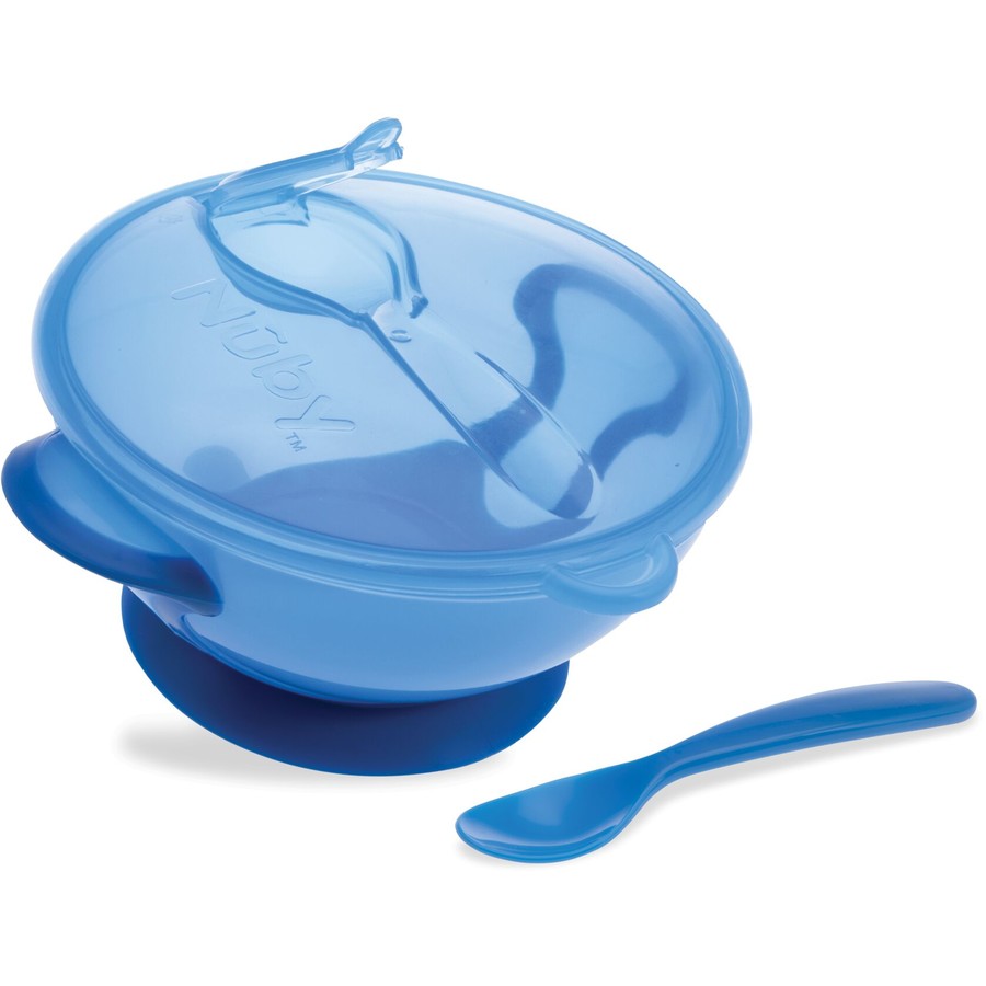 Easy Go Suction Bowl with Spoon & Lid