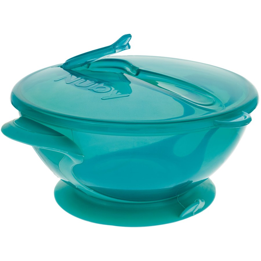 Easy Go Suction Bowl with Spoon & Lid