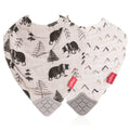 Teething Muslin Bandana Bibs Neutral 2 Pack
