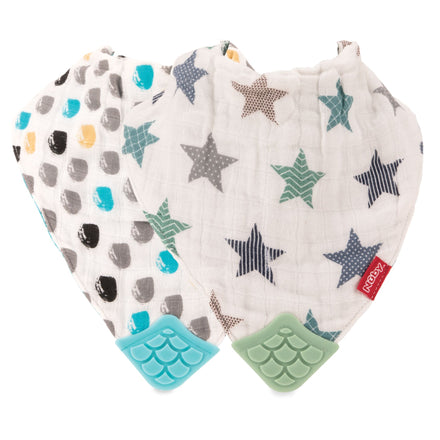 Teething Muslin Bandana Bibs Boy 2 Pack