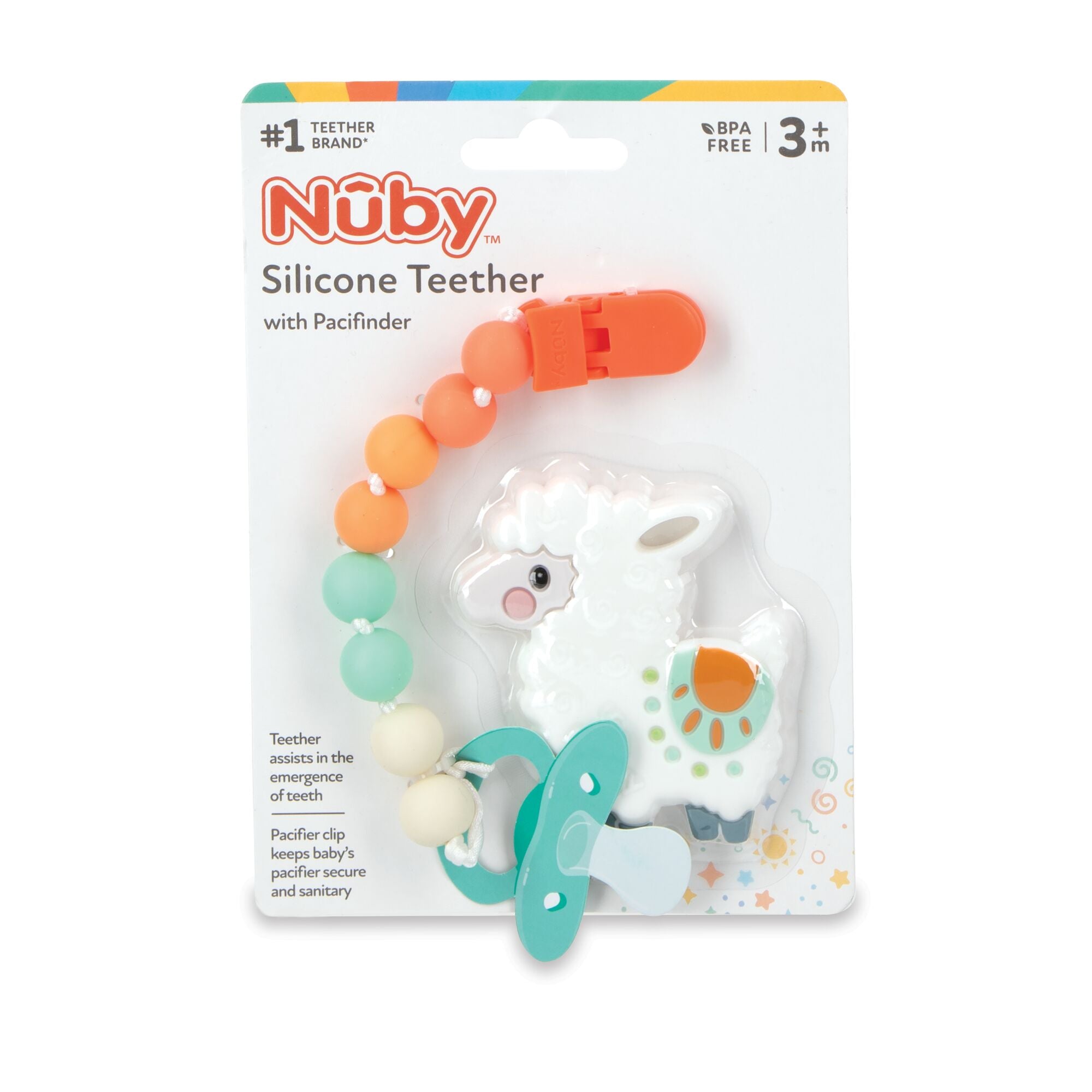 Silicone Teether with Pacifier Clip