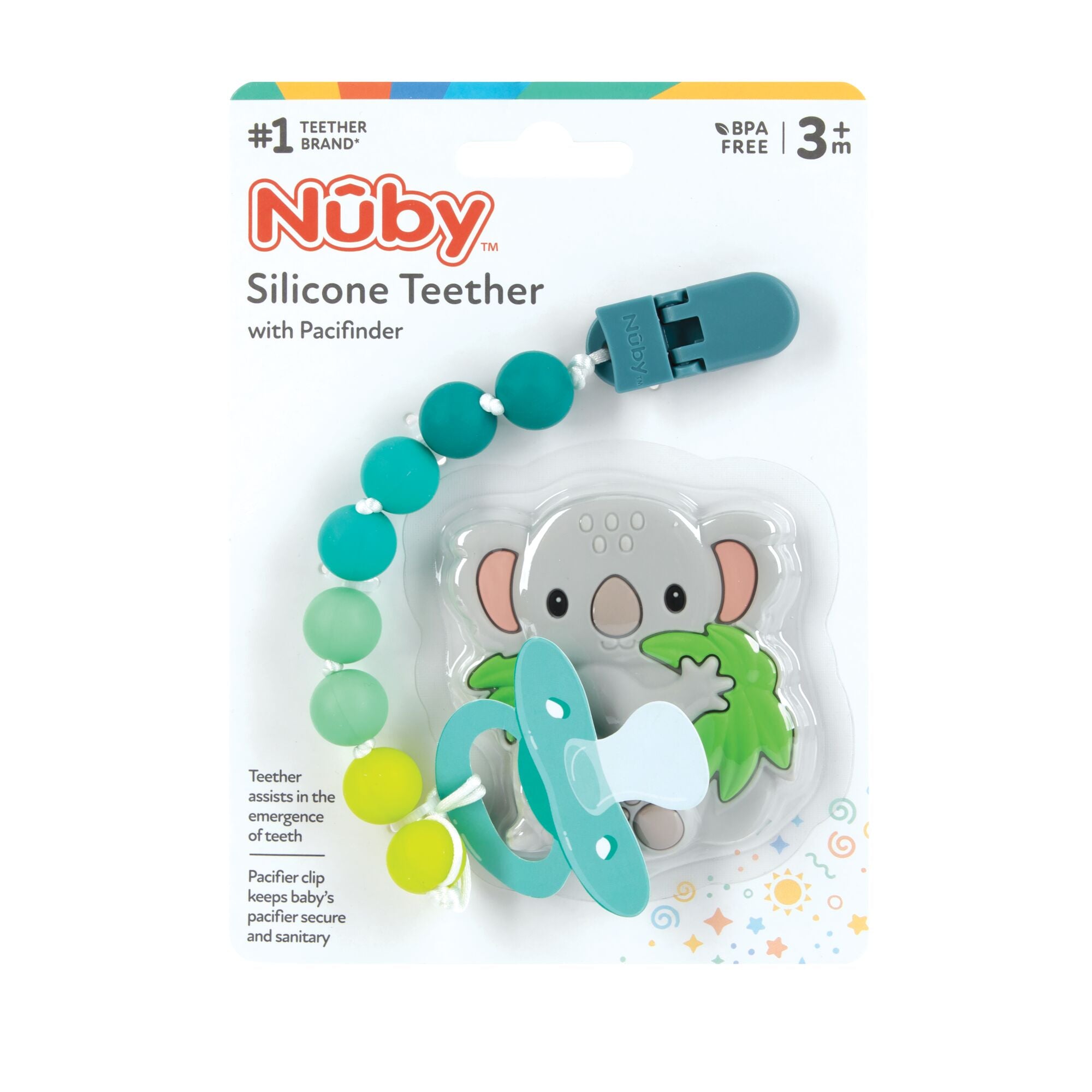 Silicone Teether with Pacifier Clip