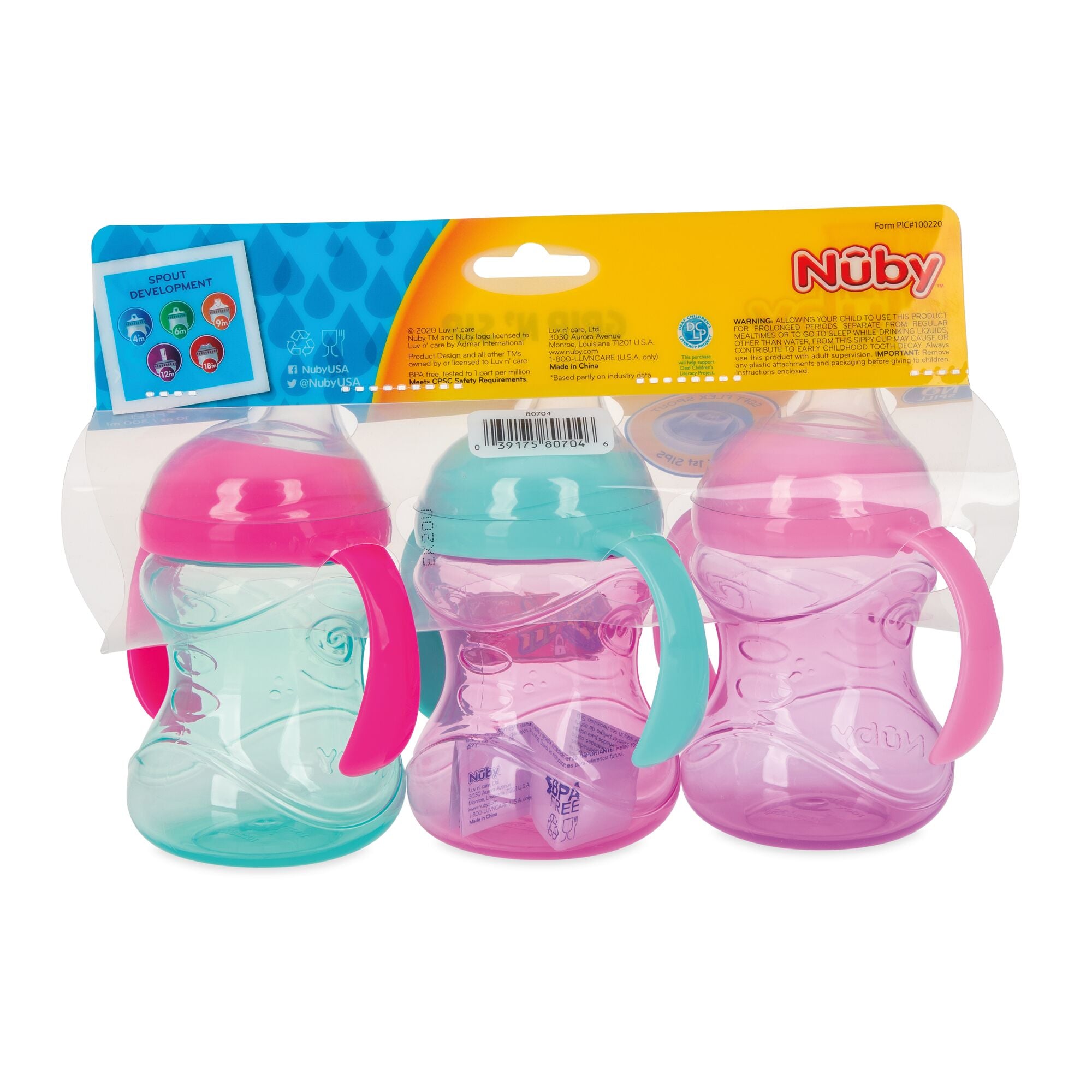 Clik-it Flip-It Soft Spout Trainer Cup 3 Pack