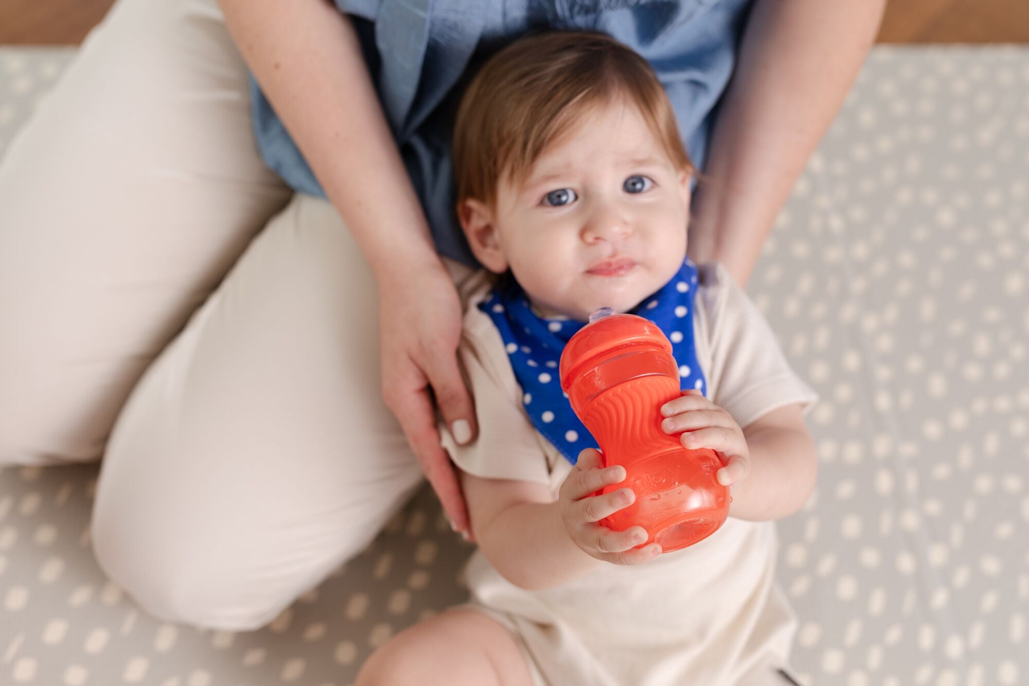 Mini Gripper Soft Spout Sippy Cup with Sleeve