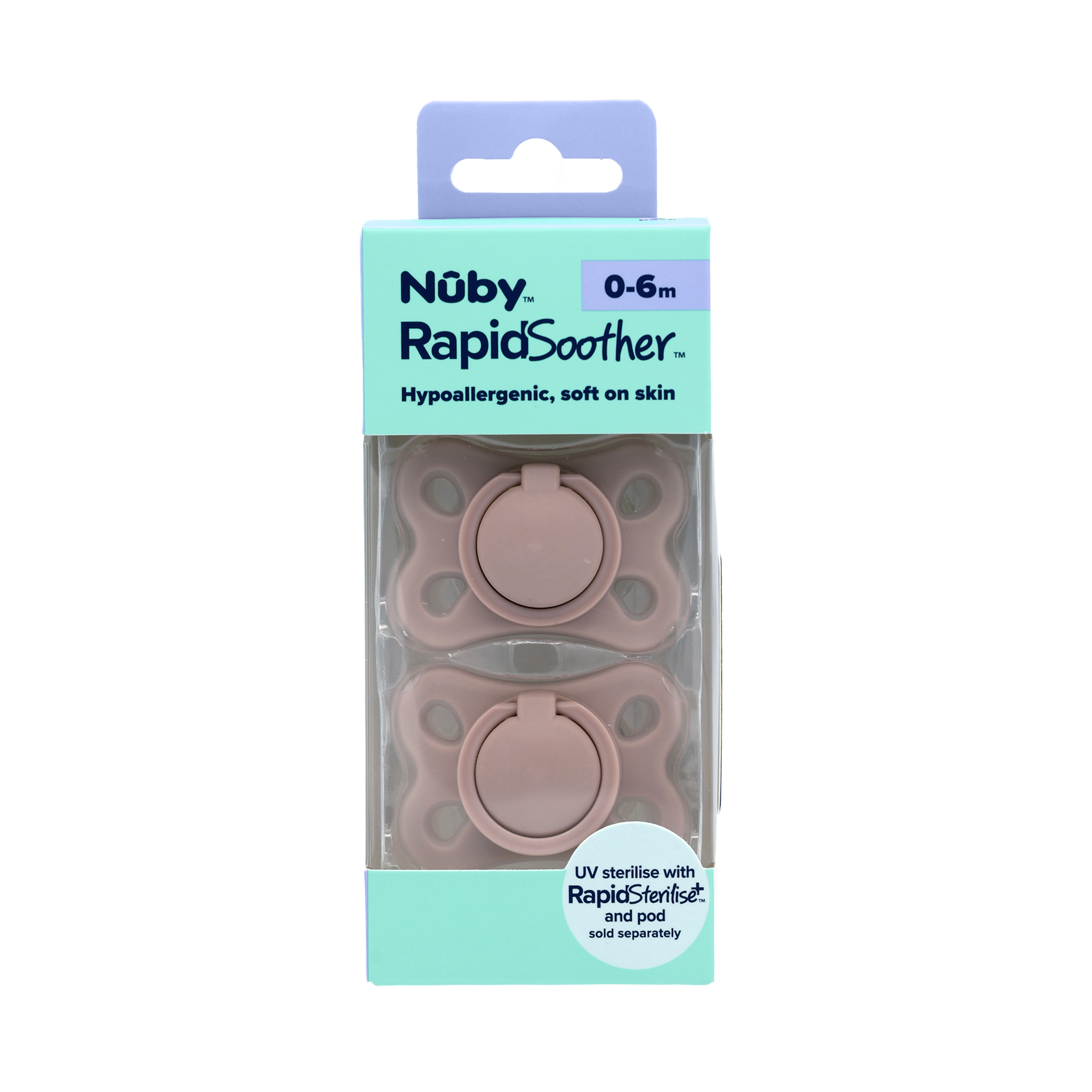 Nuby RapidSoother Dummies 0-6M, 2-Pack