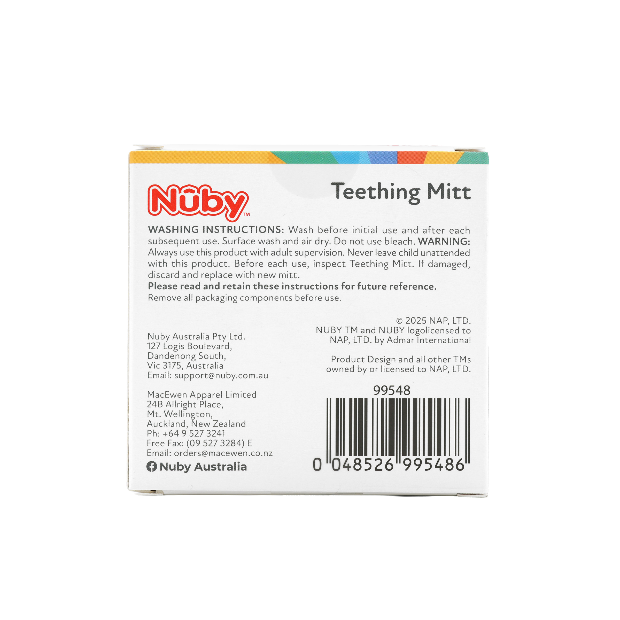 Nuby Soft Silicone Teething Mitt