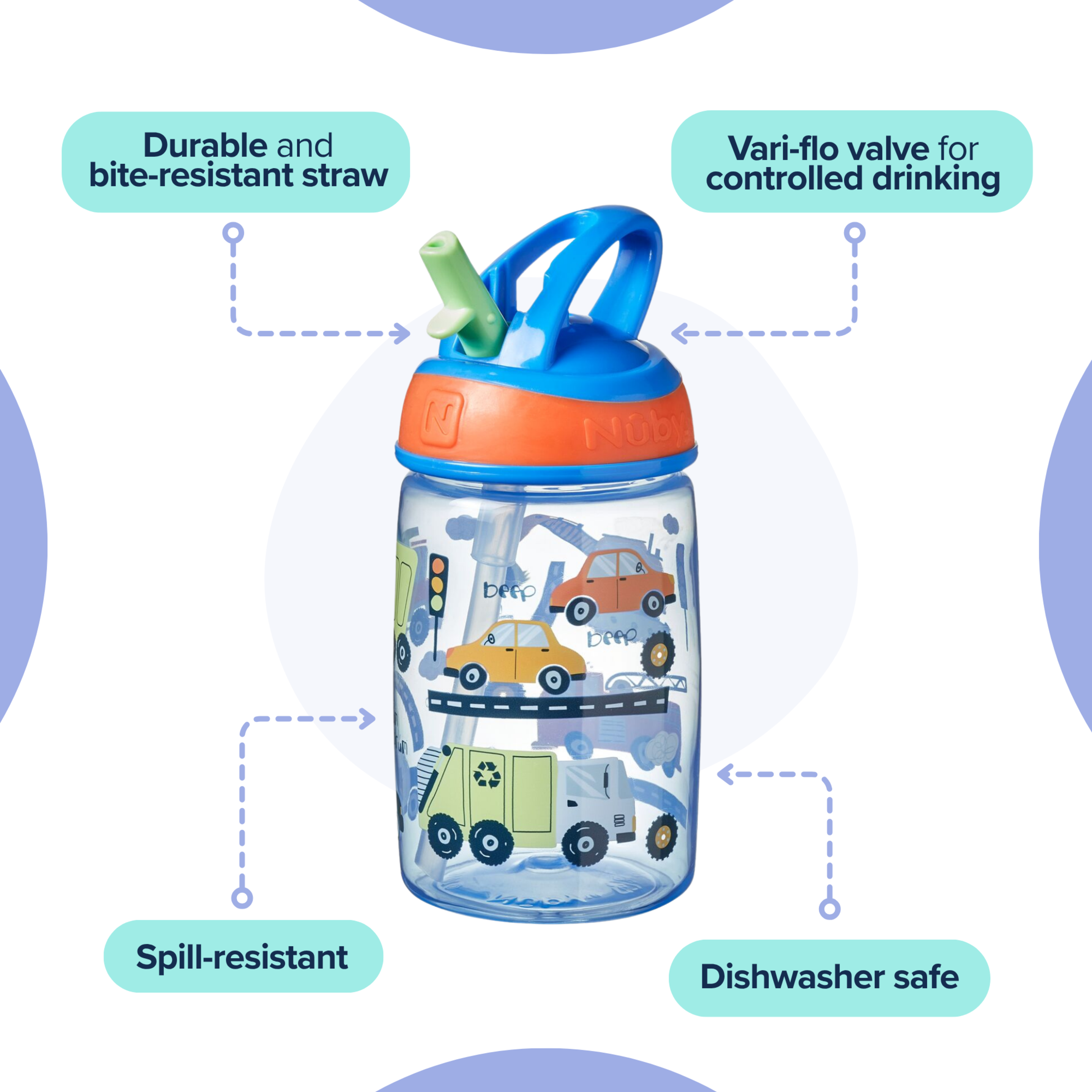 Nuby Mighty Swig Active Cup Bottle 360ML
