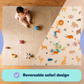 Nuby Reversible Foldable Play Mat Assorted (Rainbow or Safari)