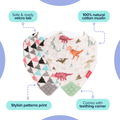 Nuby Muslin Bandana Bibs with Teething Corner