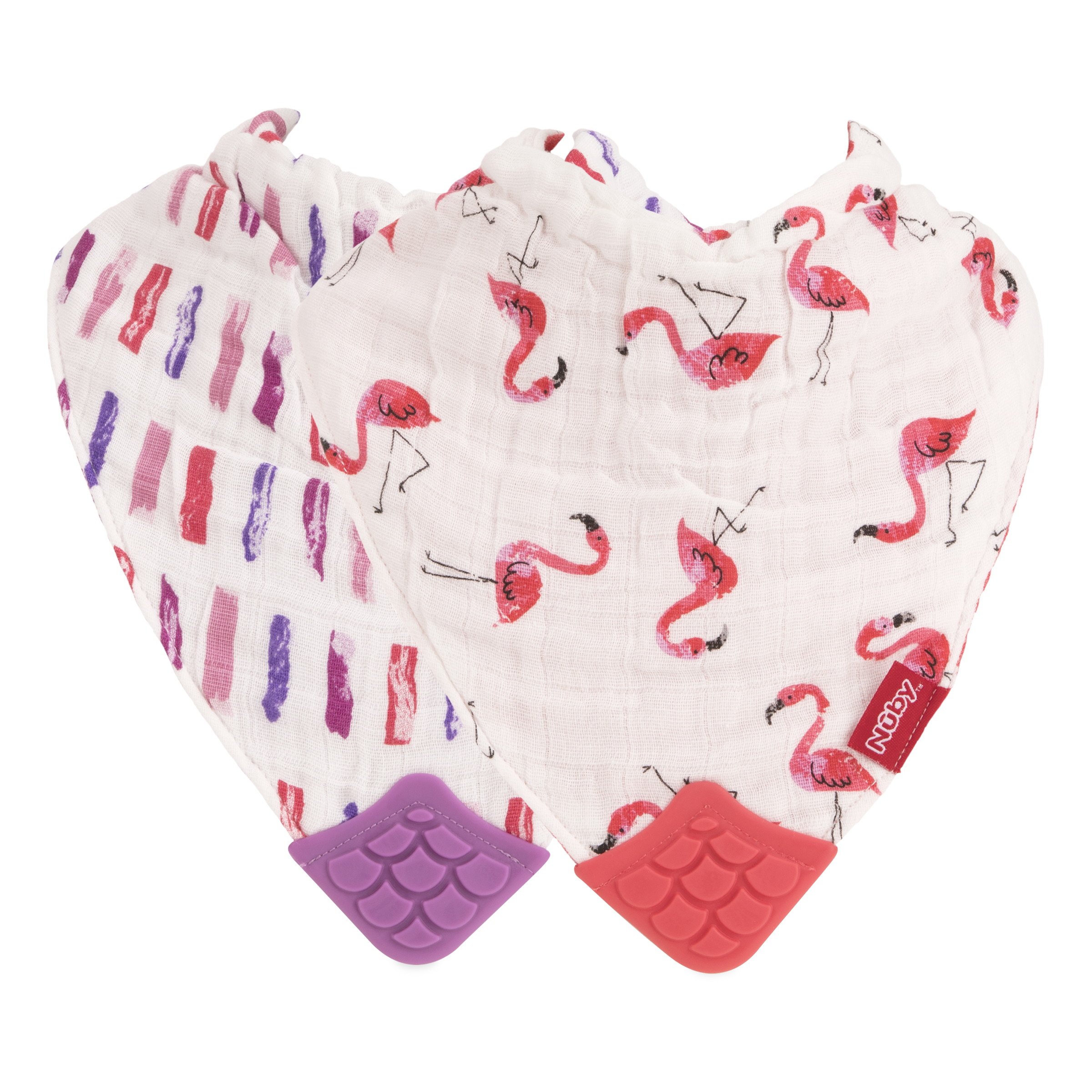 Nuby Muslin Bandana Bibs with Teething Corner